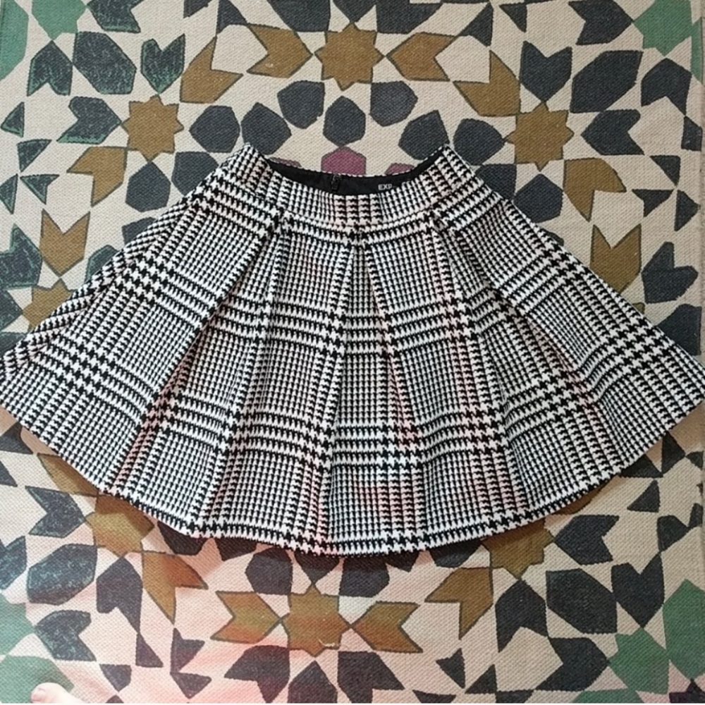 Houndstooth / Plaid Skater Skirt